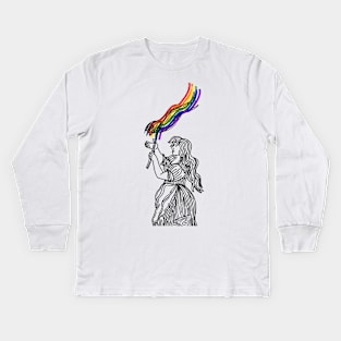 Rebel Girl Pride Kids Long Sleeve T-Shirt